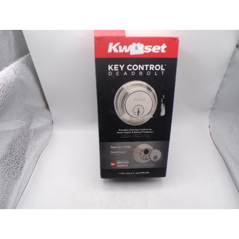 Kwikset Key Control Deadbolt SmartKey Security Satin Nickel 816 Series‎ Lock
